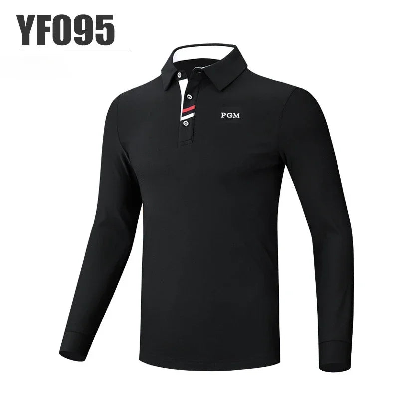 PGM Men's Golf Long Sleeved T-shirt Winter Polo Shirt Golf Autumn Wear for Men Clothing YF095 YF445