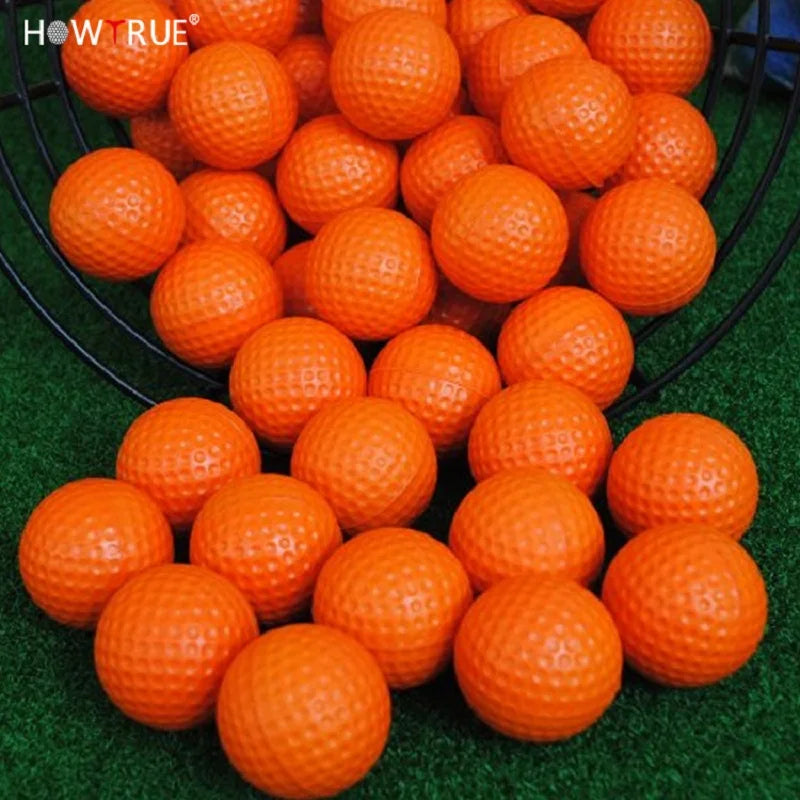 Hot Selling 20 Pcs PU Foam Golf Balls Yellow Sponge Elastic Indoor Outdoor Practice Training