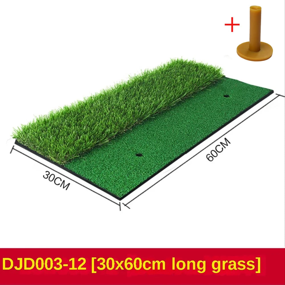 PGM Golf Hitting Mat Indoor Outdoor Mini Practice Durable PP Grass Pad Backyard Exercise Golf Training Aids With TEE DJD003