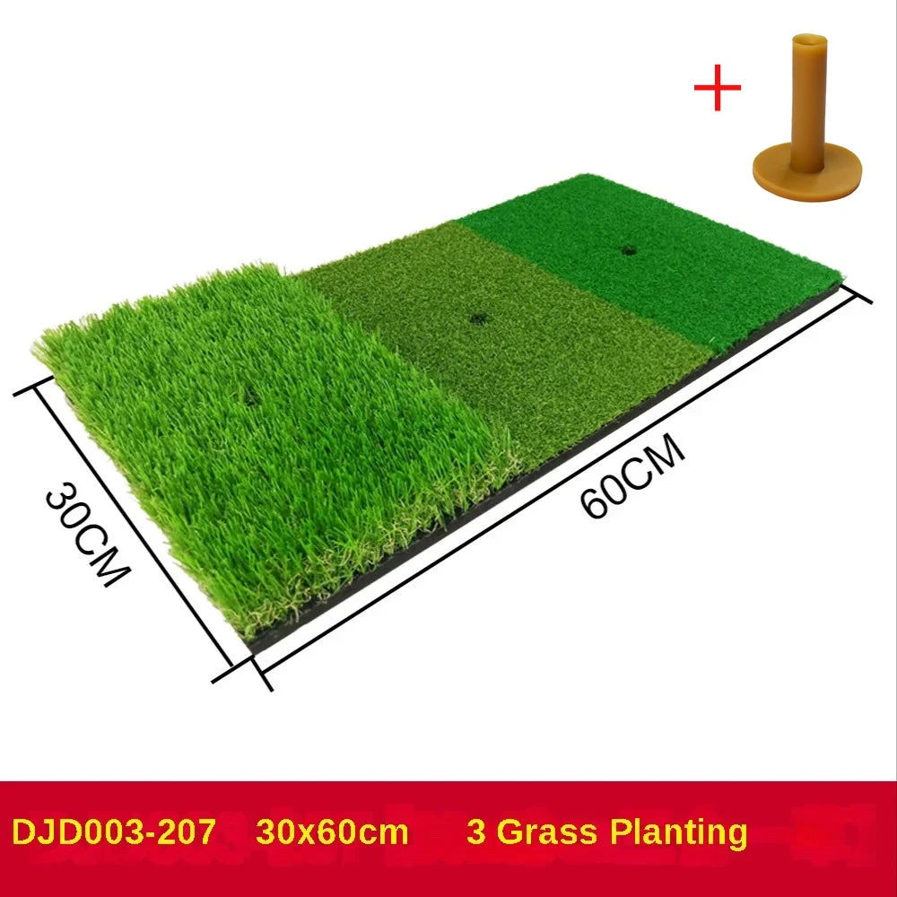 PGM Golf Hitting Mat Indoor Outdoor Mini Practice Durable PP Grass Pad Backyard Exercise Golf Training Aids With TEE DJD003