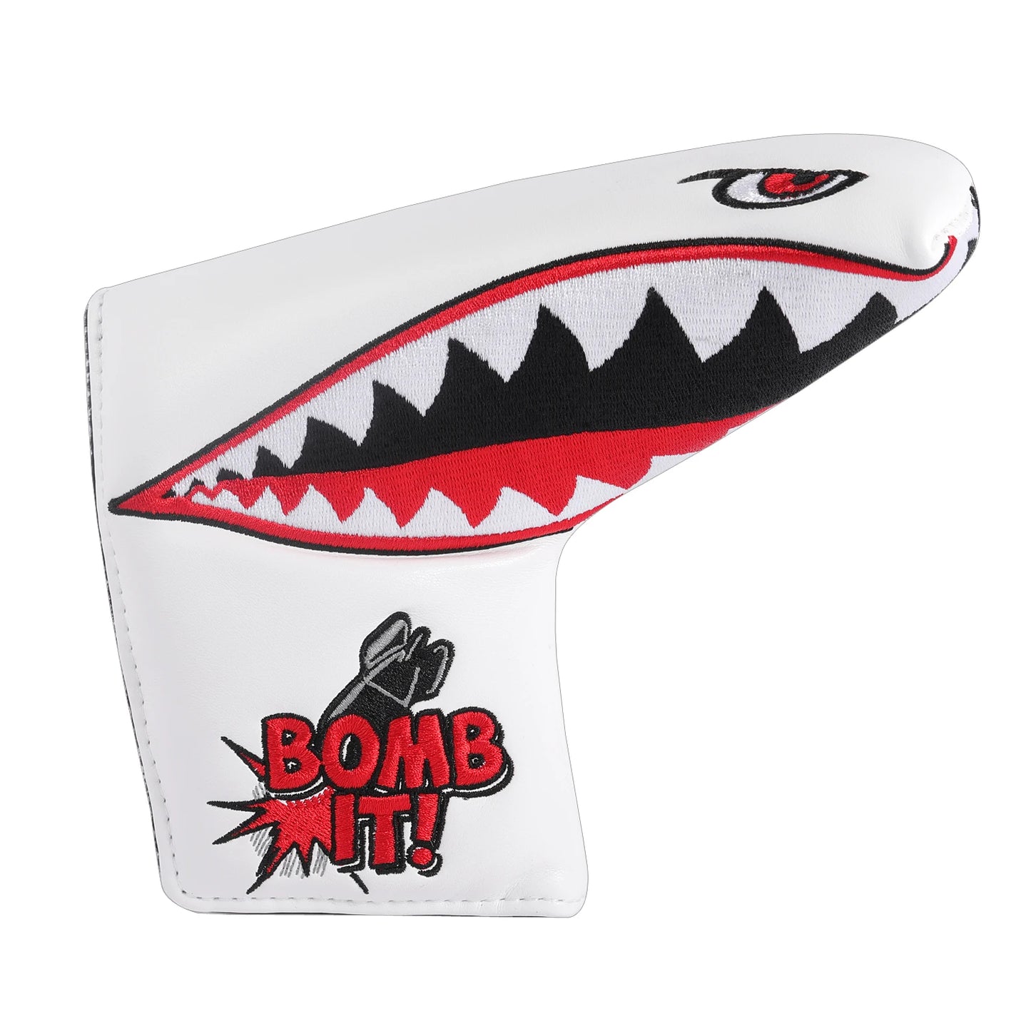 Blade Covers golf putter blade cover White Golf Putter Cover Headcover Closure for Blade Golf Putter