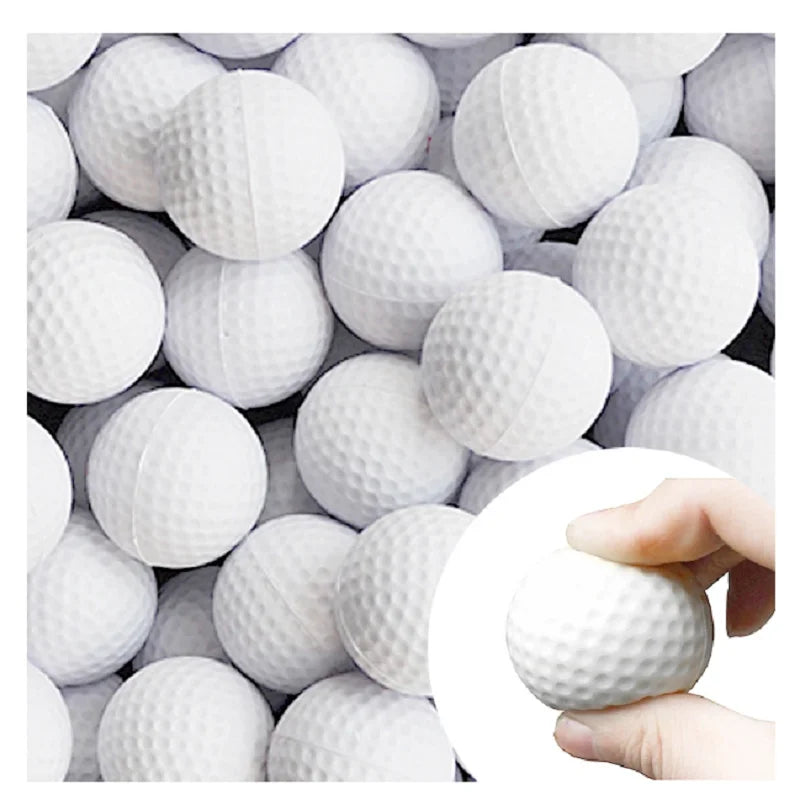 Hot Selling 20 Pcs PU Foam Golf Balls Yellow Sponge Elastic Indoor Outdoor Practice Training